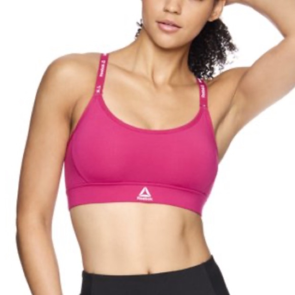 Reebok Hot Pink Athletic Racer Back Sports Low Impact Bra